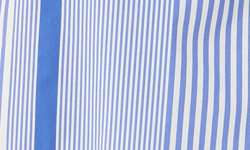 Do By Dee Ocleppo Sarah Stripe Crop Wide Leg Pants In Baja Blue- Shirting Stripe