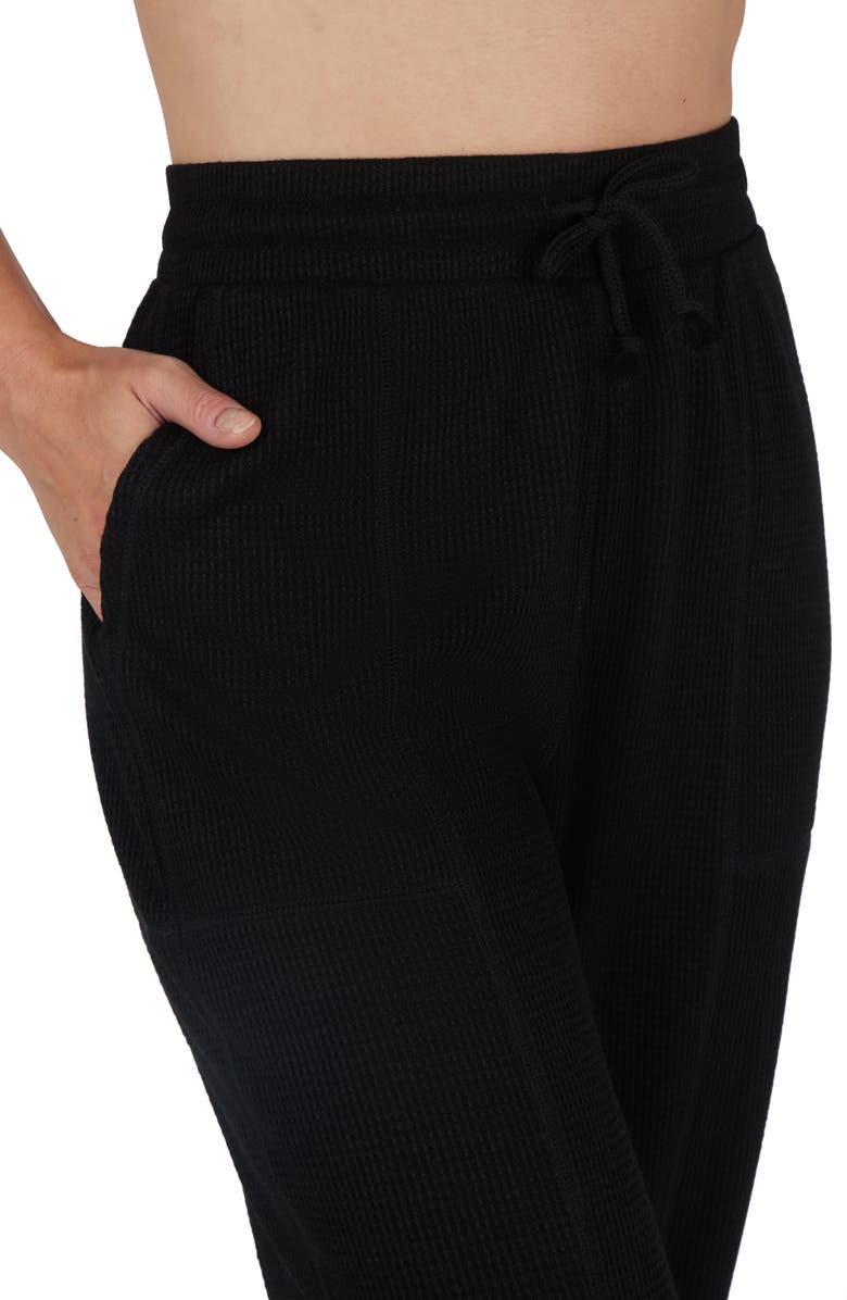 YOGALICIOUS Waffle Knit Brushed Joggers, Alternate, color, 
