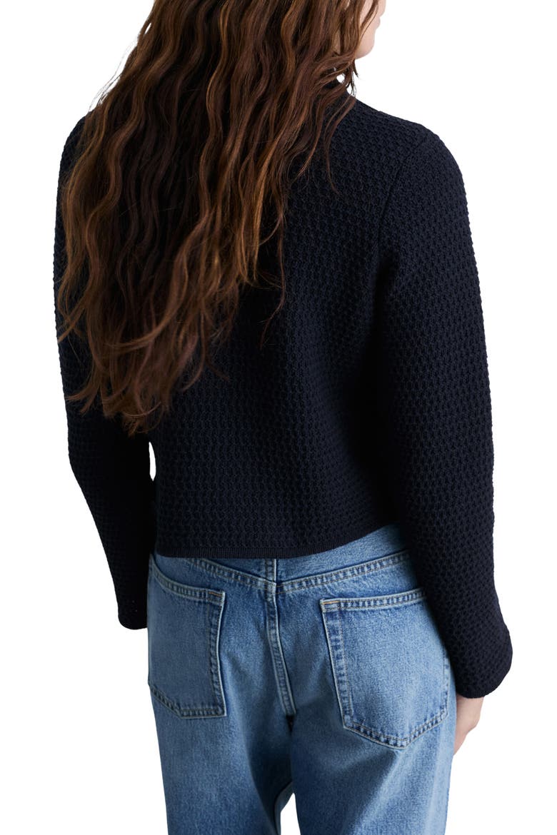 Double Breasted Knit Blazer, Alternate, color, NAVY