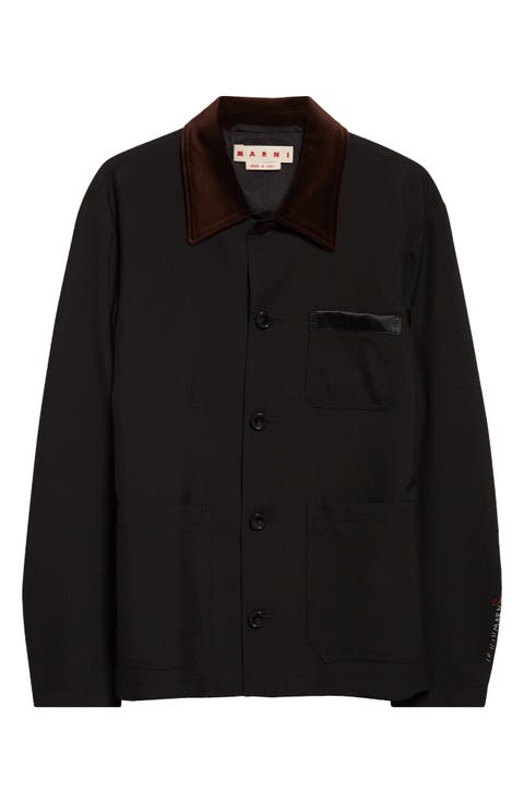 Boxy Mixed Media Jacket