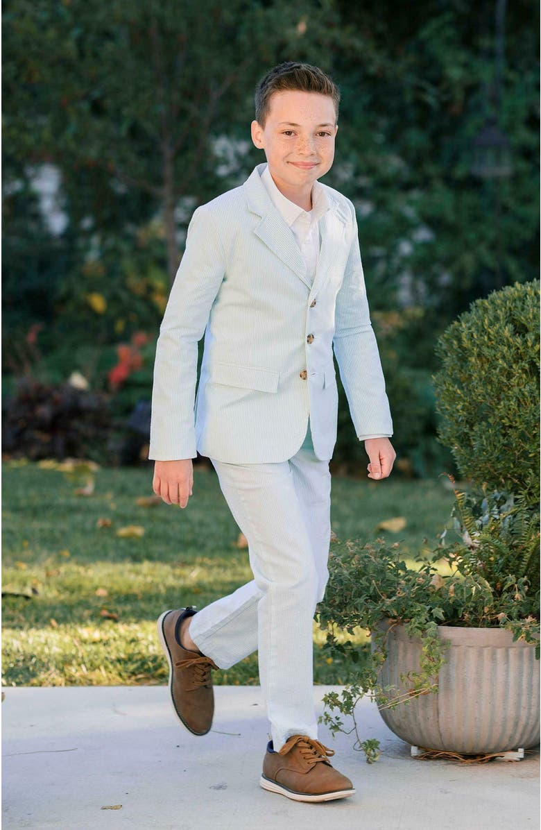 Hope & Henry Boys' Organic Seersucker Suit Pant, Toddler, Alternate, color, Mint Seersucker