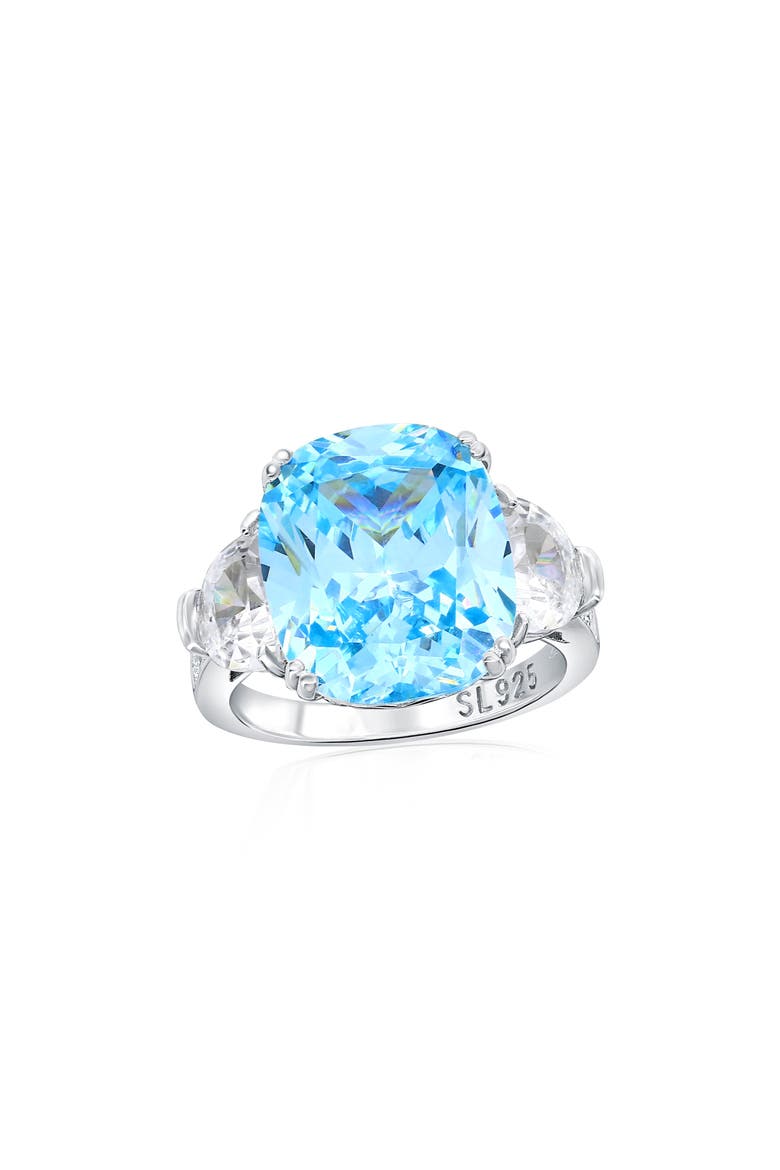 Gala Firework Engagement Ring, Main, color, AQUA
