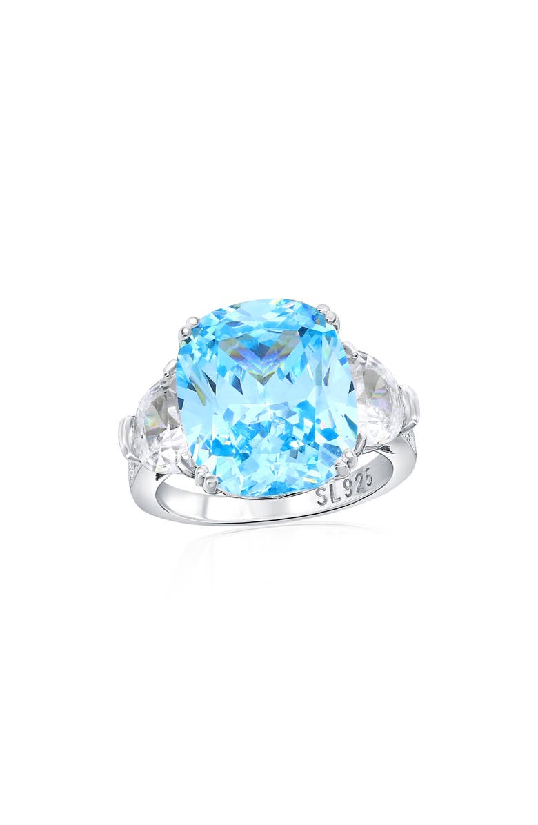 SUZY LEVIAN Gala Firework Engagement Ring, Main, color, Aqua