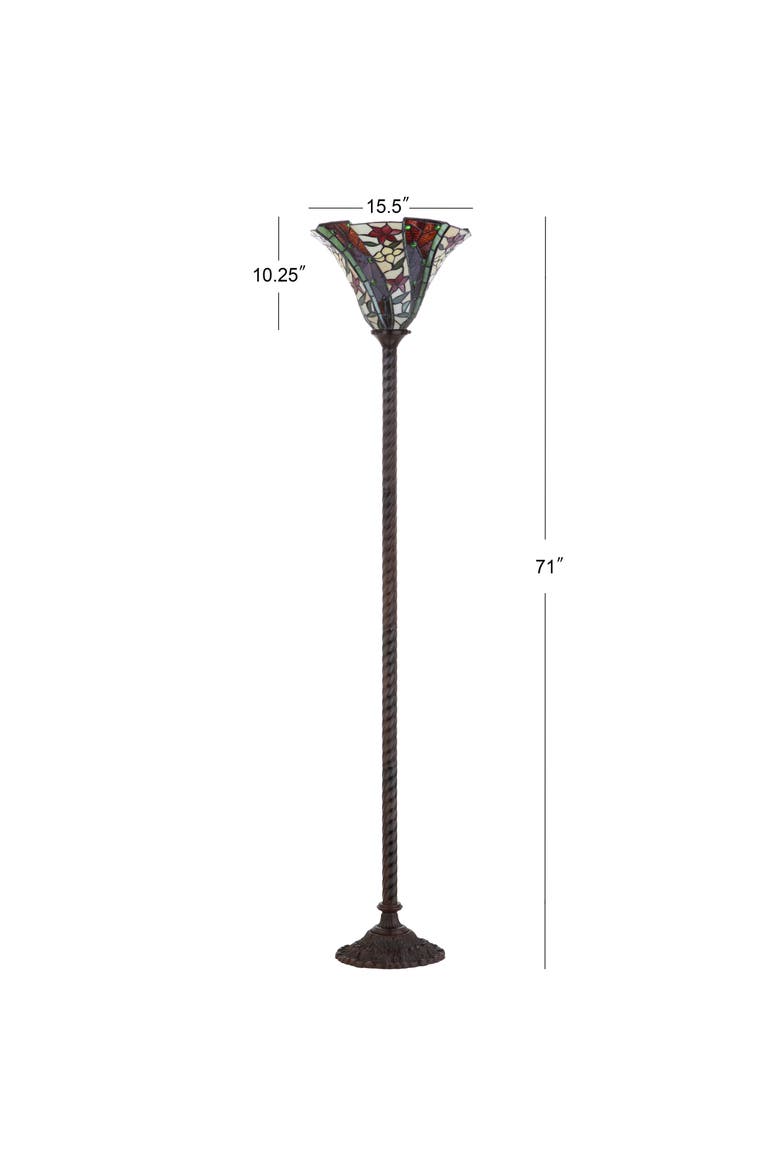 Williams Tiffany-Style 71" Torchiere LED Floor Lamp, Bronze, Alternate, color, Bronze