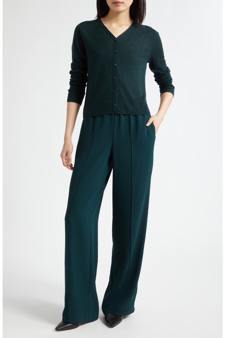 Wool V-Neck Cardigan, Alternate, color, JUNIPER