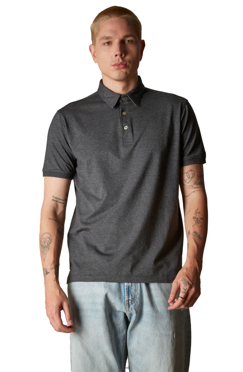 Members Only Men's Polo Shirt, Main, color, Charcoal