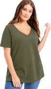 June + Vie Short-Sleeve V-Neck One + Only Tunic