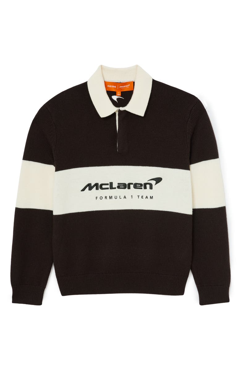 Reiss Elson Wool Rugby Shirt, Alternate, color, Chocolate Brown