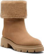 Stuart Weitzman Hudson Genuine Shearling Cuff Bootie