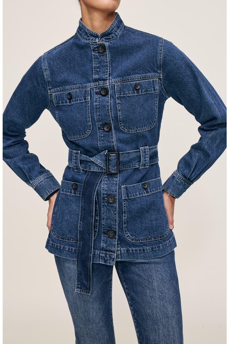 Utility Denim Jacket, Main, color, MOON LAKE