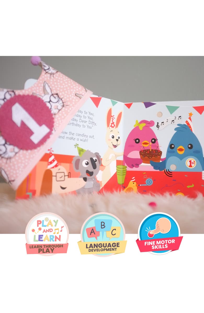 Ditty Bird Kids' Happy Birthday Interactive Musical Sound Book, Alternate, color, Blue