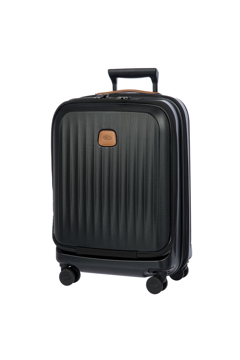 Taormina Front Pocket 21" Carry On Spinner & X Travel Nomad Backpack 2 Piece Luggage Set, Alternate, color, Black