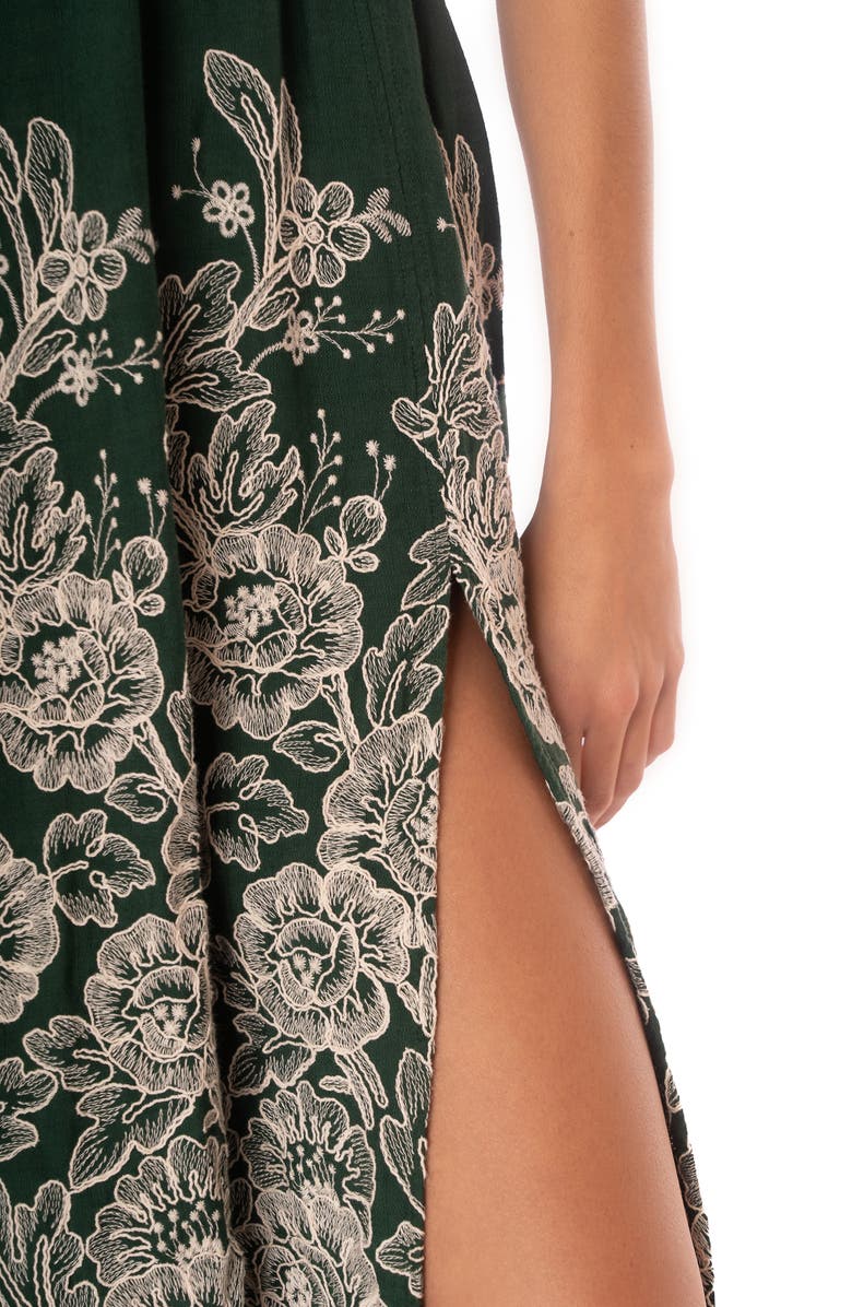 Maaji Smocked Cover-Up Dress, Alternate, color, Green