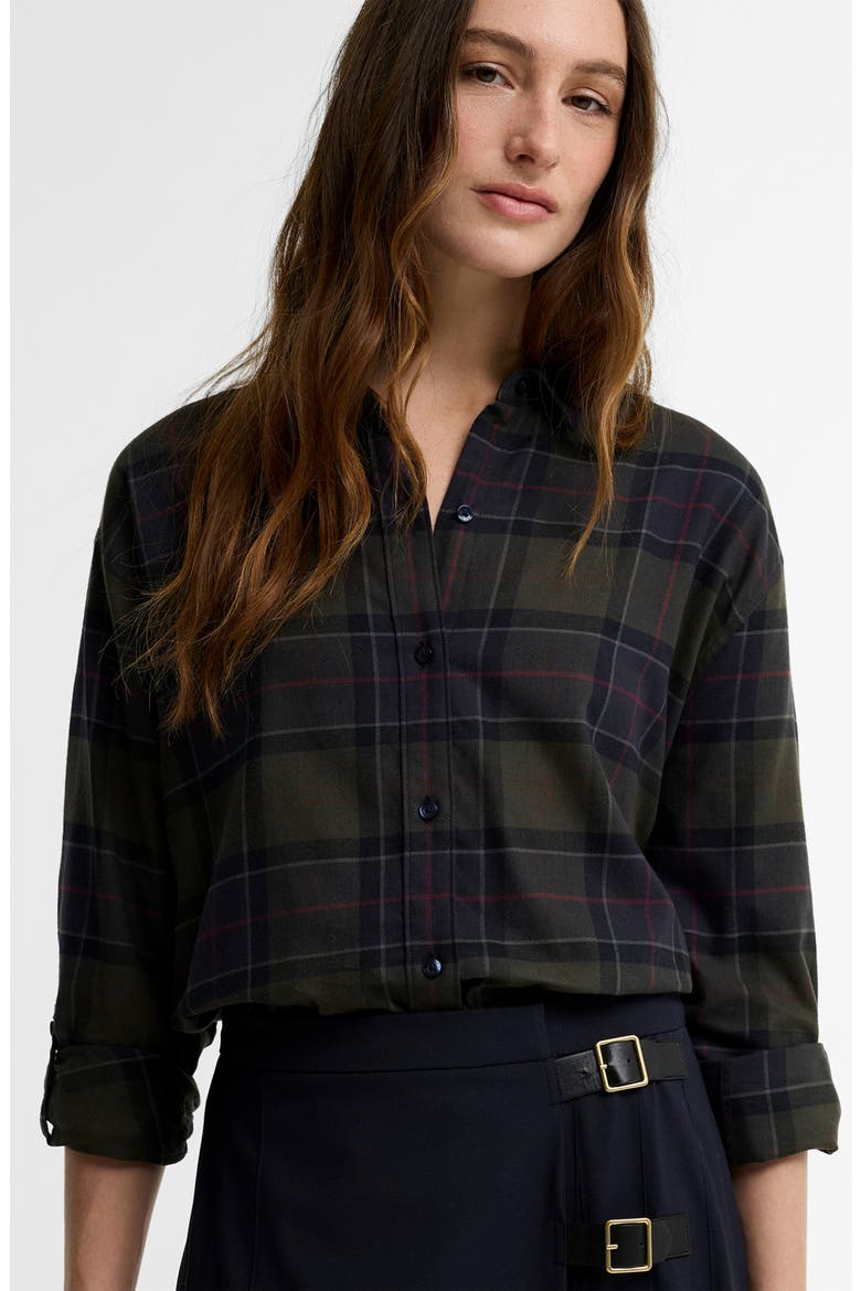 Elishaw Relaxed Fit Check Button-Up Shirt, Alternate, color, SHADOW CLASSIC TARTAN