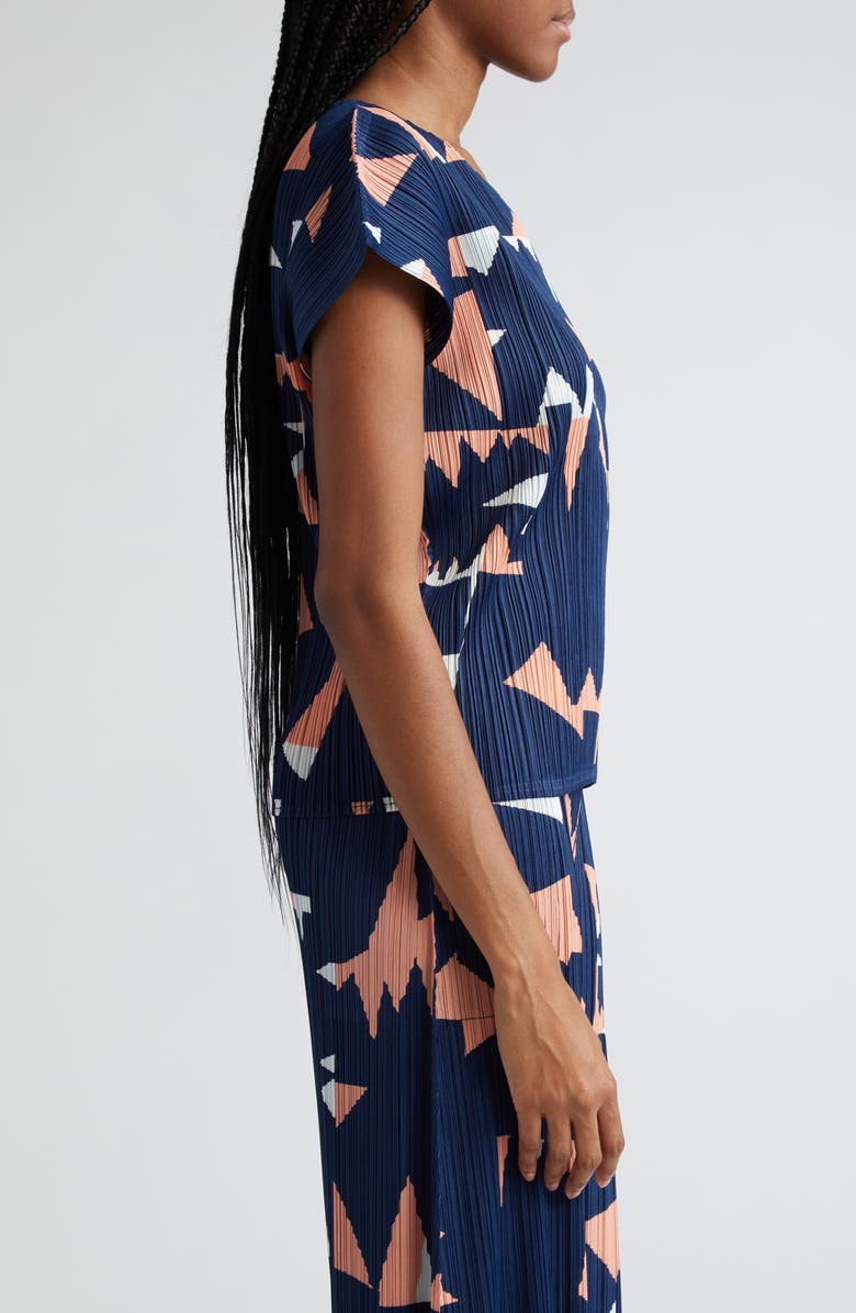 Pleats Please Issey Miyake Lucid Print Pleated Top, Alternate, color, 