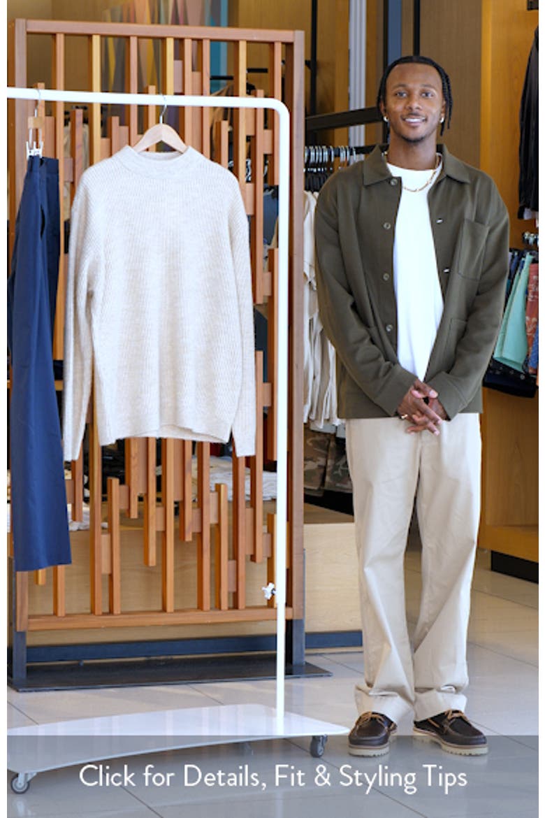 Rib Mock Neck Sweater video