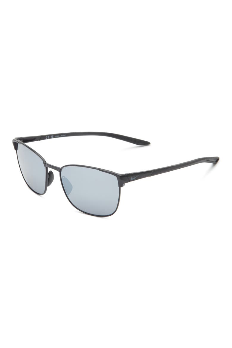 Fusion Square Sunglasses, Alternate, color, SATIN BLACK / SILVER FLASH