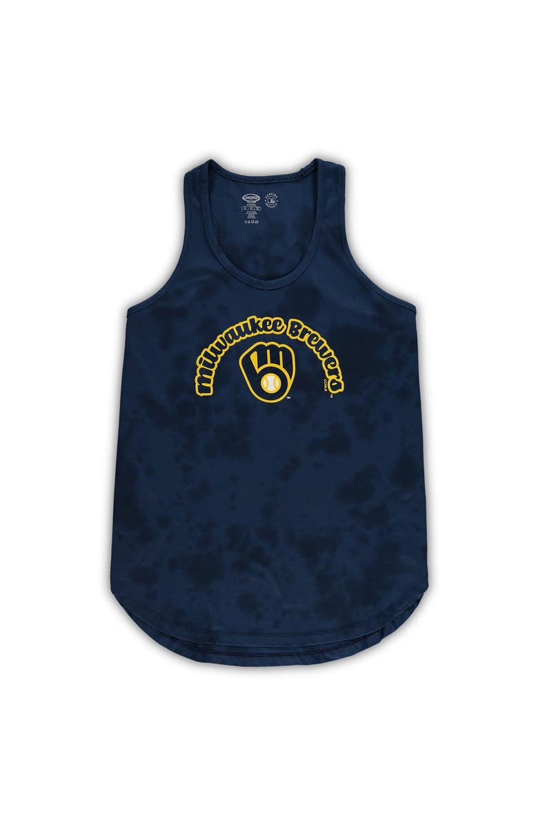 CONCEPTS SPORT Women's Concepts Sport Navy Milwaukee Brewers Plus Size Jersey Tank Top & Pants Sleep Set, Alternate, color,