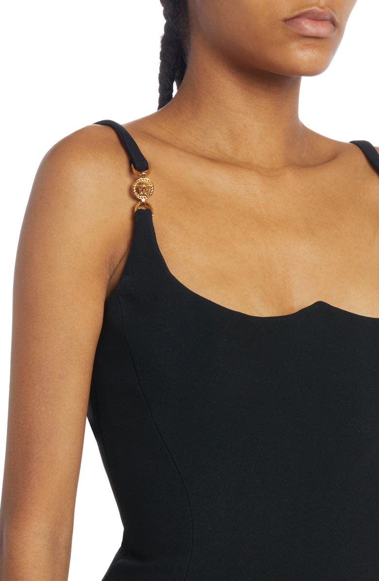 Versace Medusa Silk Cocktail Dress, Alternate, color, 