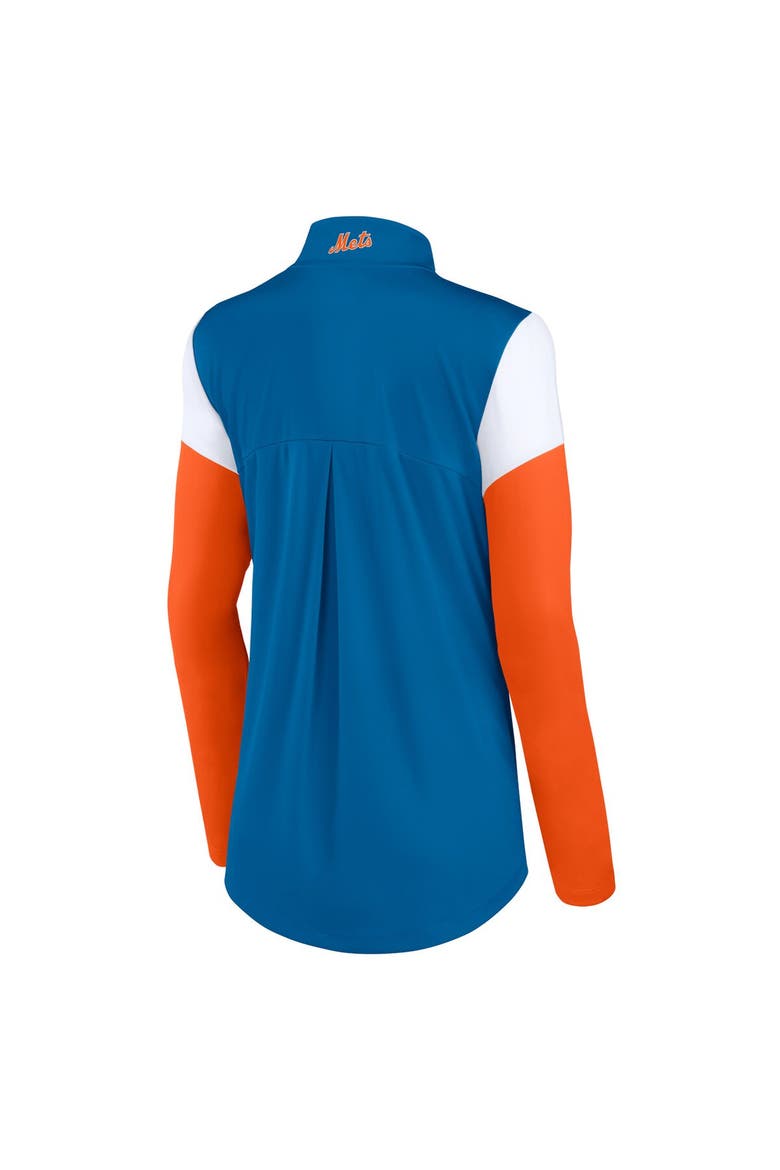 Women's Fanatics Branded Royal/Orange New York Mets Authentic Fleece Quarter-Zip Jacket, Alternate, color, Royal
