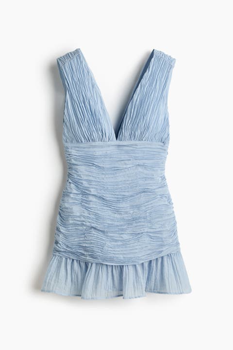 Crinkled Sleeveless Dress