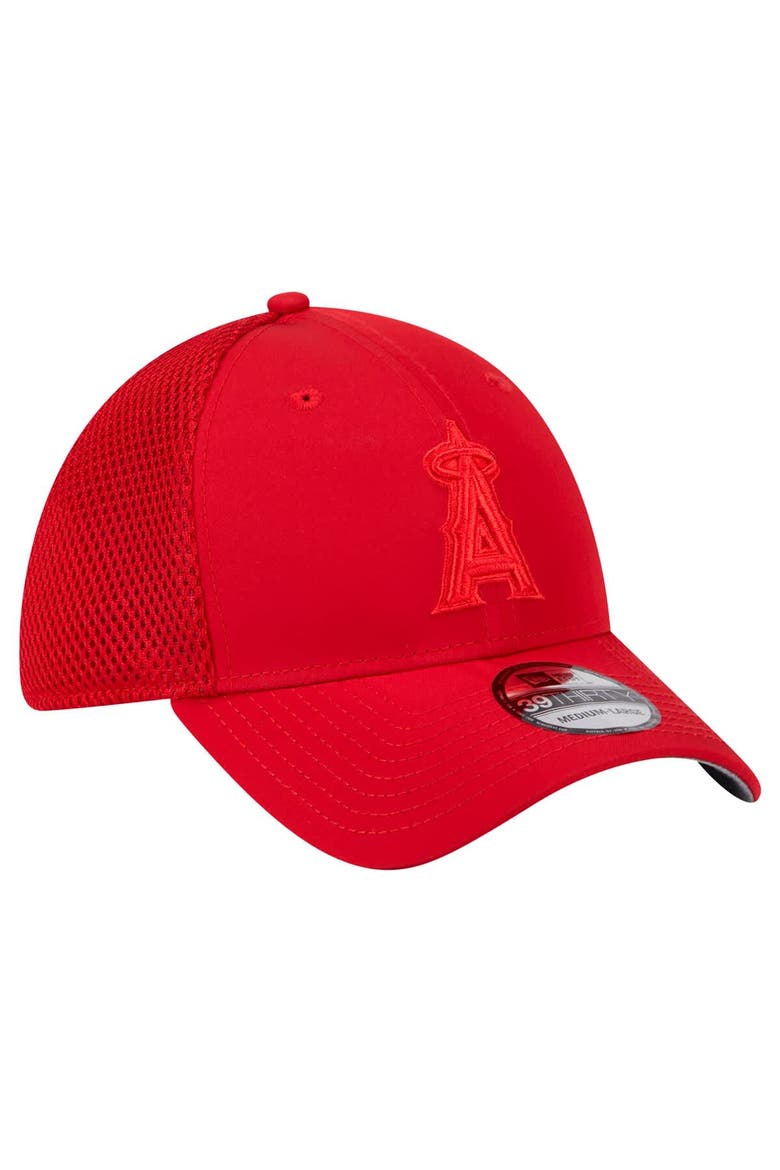 Men's New Era Red Los Angeles Angels Team Tone 39THIRTY Flex Hat, Alternate, color, Red
