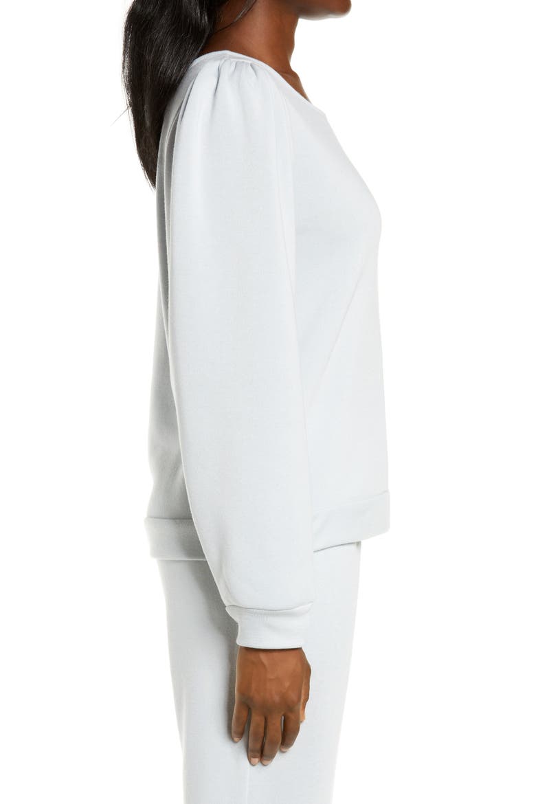 Puff Sleeve Sweatshirt, Alternate, color, BLUE PEARL