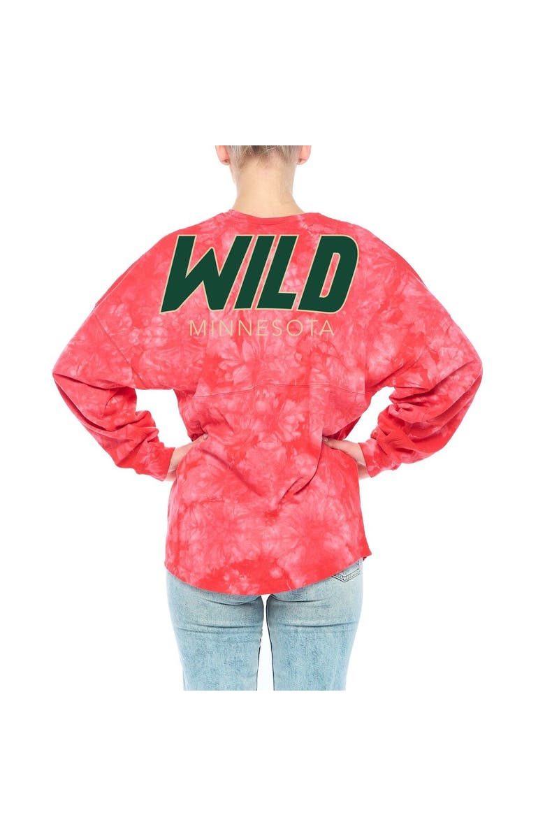 FANATICS Women's Fanatics Branded Red Minnesota Wild Crystal-Dye Long Sleeve T-Shirt, Alternate, color, Red