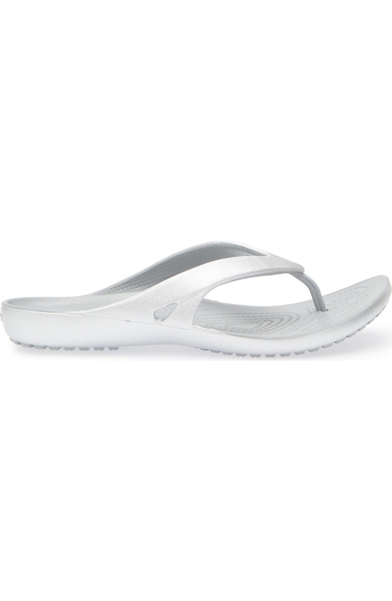 CROCS Kadee II Flip Flop Sandal, Alternate, color, Silver