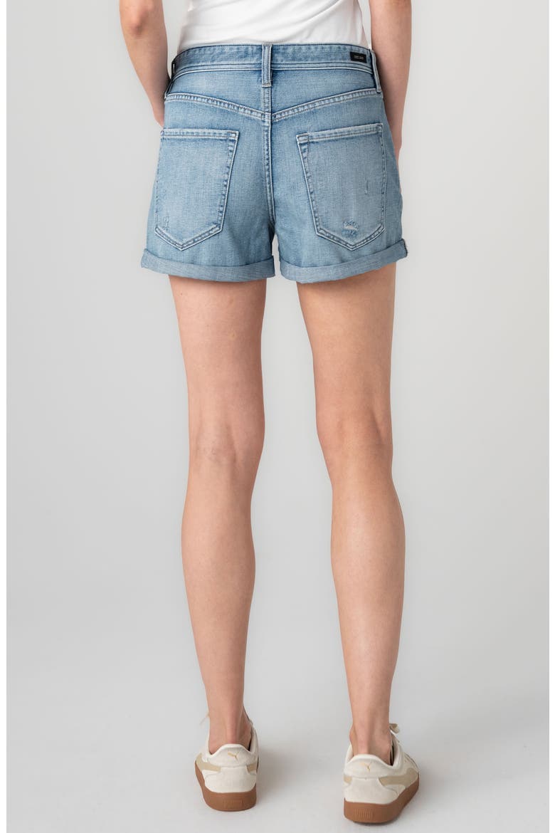Cuffed Relaxed Denim Shorts, Alternate, color, DENVER