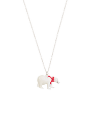 Fable England Cosy Polar Bear Silver Chain Necklace