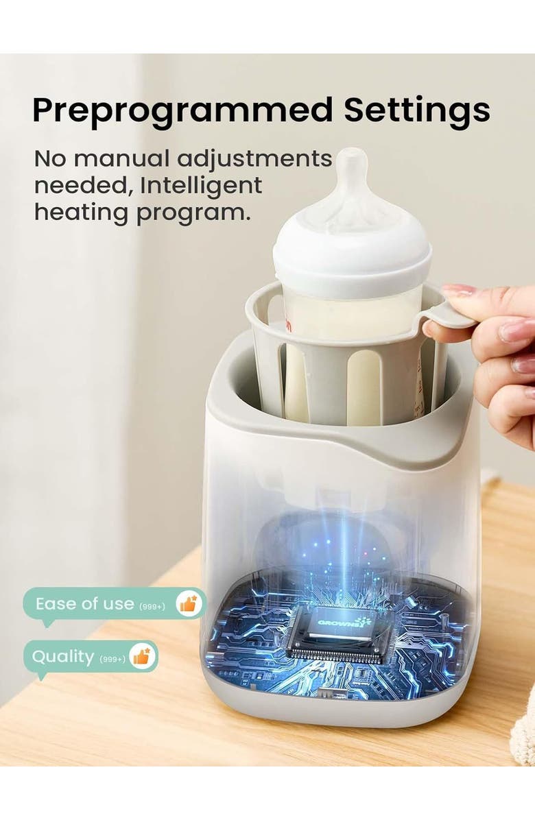 GROWNSY Baby Bottle Warmer, Alternate, color, White