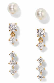 Gifted Set of 3 Stud Earrings