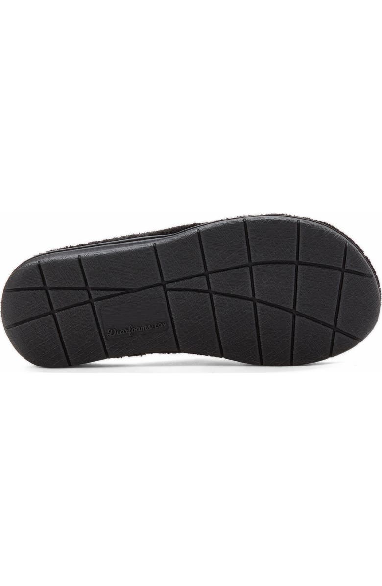 DEARFOAMS Wrenley Terry Thong Flip Flop Slipper, Alternate, color, Black