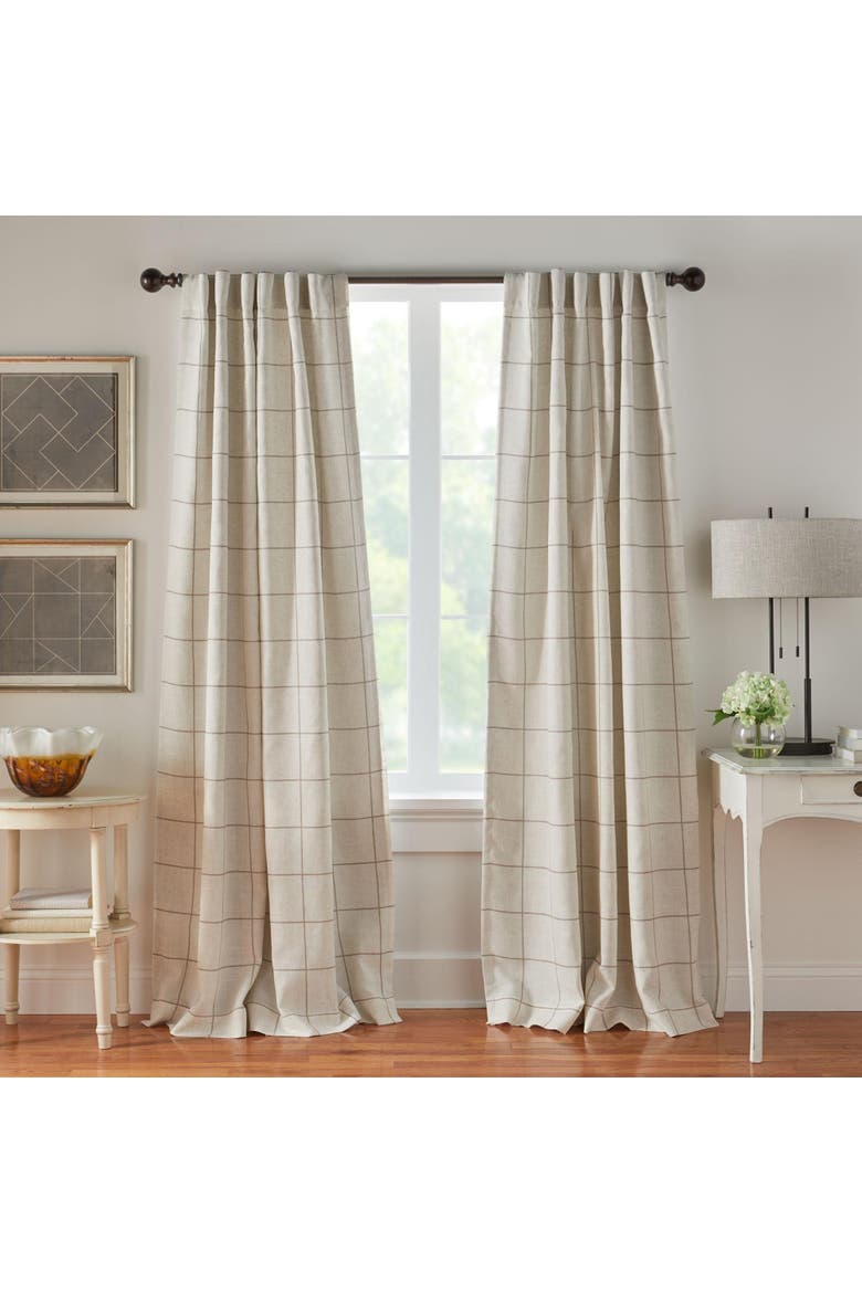 Brighton Rod Pocket Back Tab Window Curtain Panel, Main, color, Linen