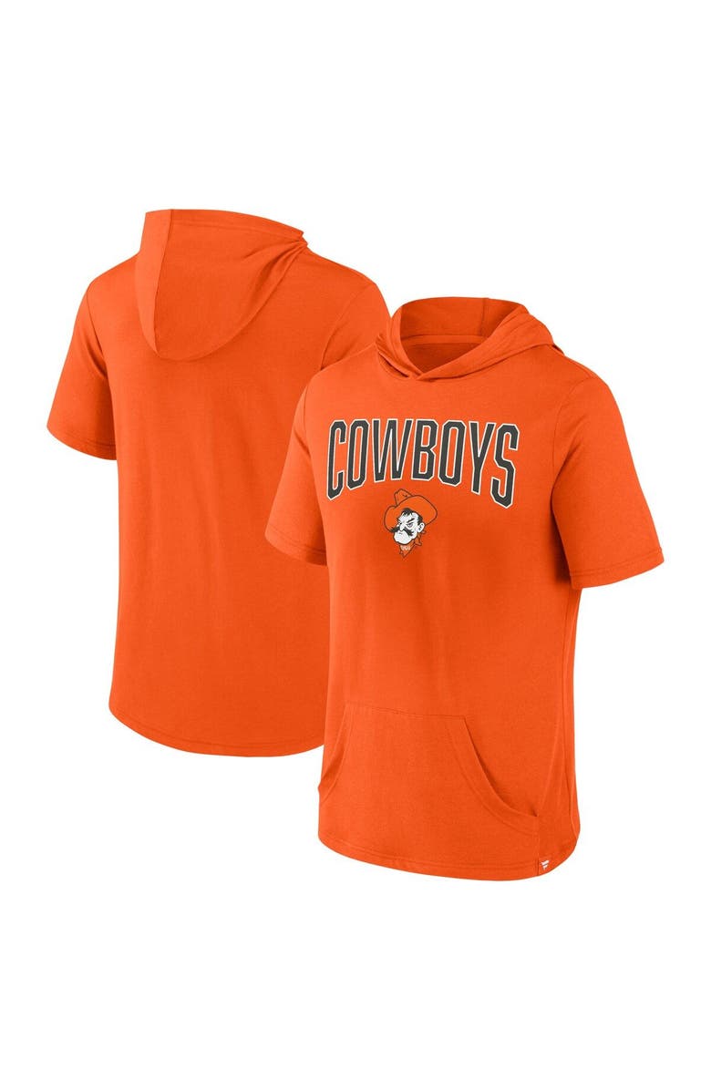 FANATICS Men's Fanatics Branded Orange Oklahoma State Cowboys Outline Lower Arch Hoodie T-Shirt, Main, color, 