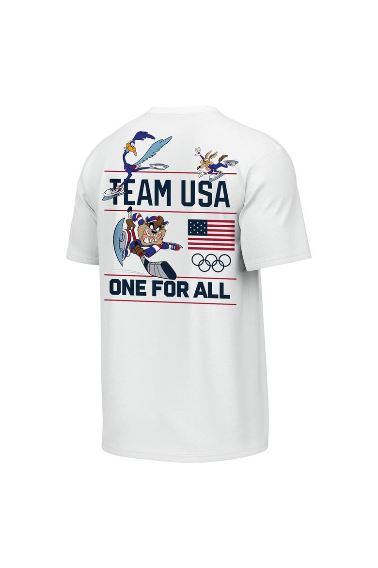 Men's Outerstuff  White Team USA x Looney Tunes Skate Rush T-Shirt, Alternate, color, White