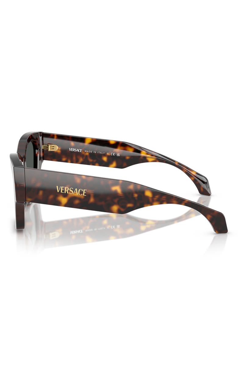 Versace 53mm Square Sunglasses, Alternate, color, Dark Havana/ Dark Grey