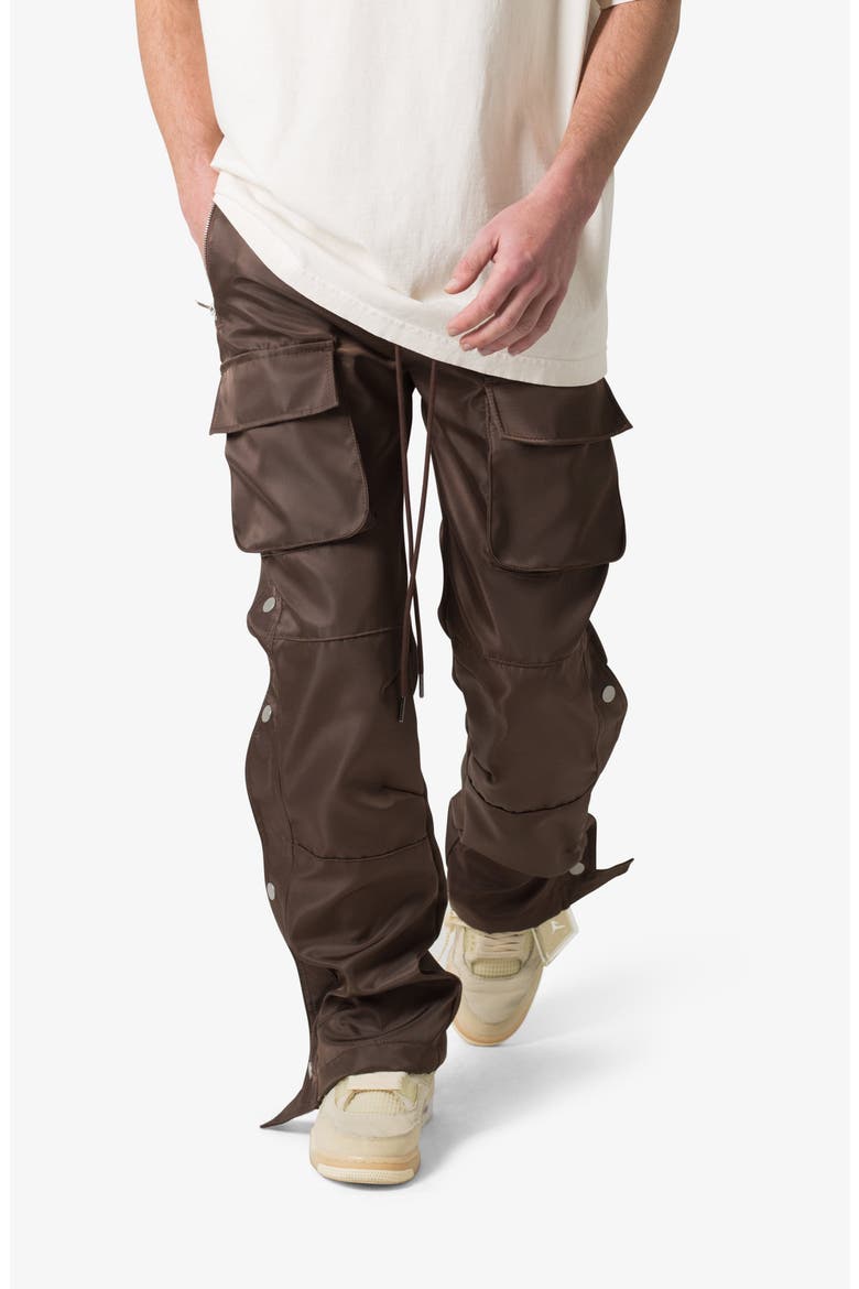 Snap Front Cargo Pants, Alternate, color, BROWN