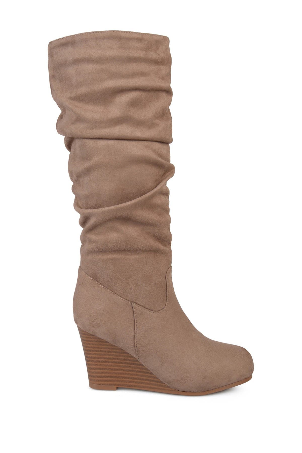 Journee Collection Haze Wedge Boot, Alternate, color, Taupe