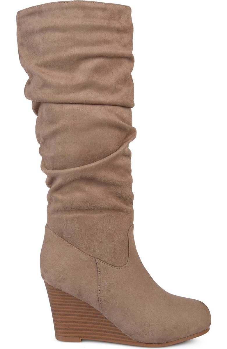 Journee Collection Haze Wedge Boot, Alternate, color, Taupe