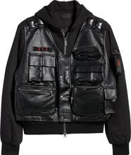 RtA Geronimo Tactical Mixed Media Hooded Bomber Jacket