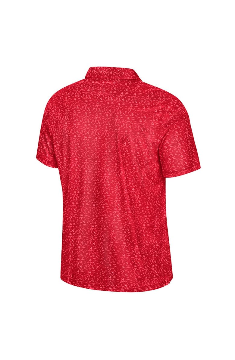 COLOSSEUM Men's Colosseum  Scarlet Ohio State Buckeyes Football Print Polo, Alternate, color, Scarlet