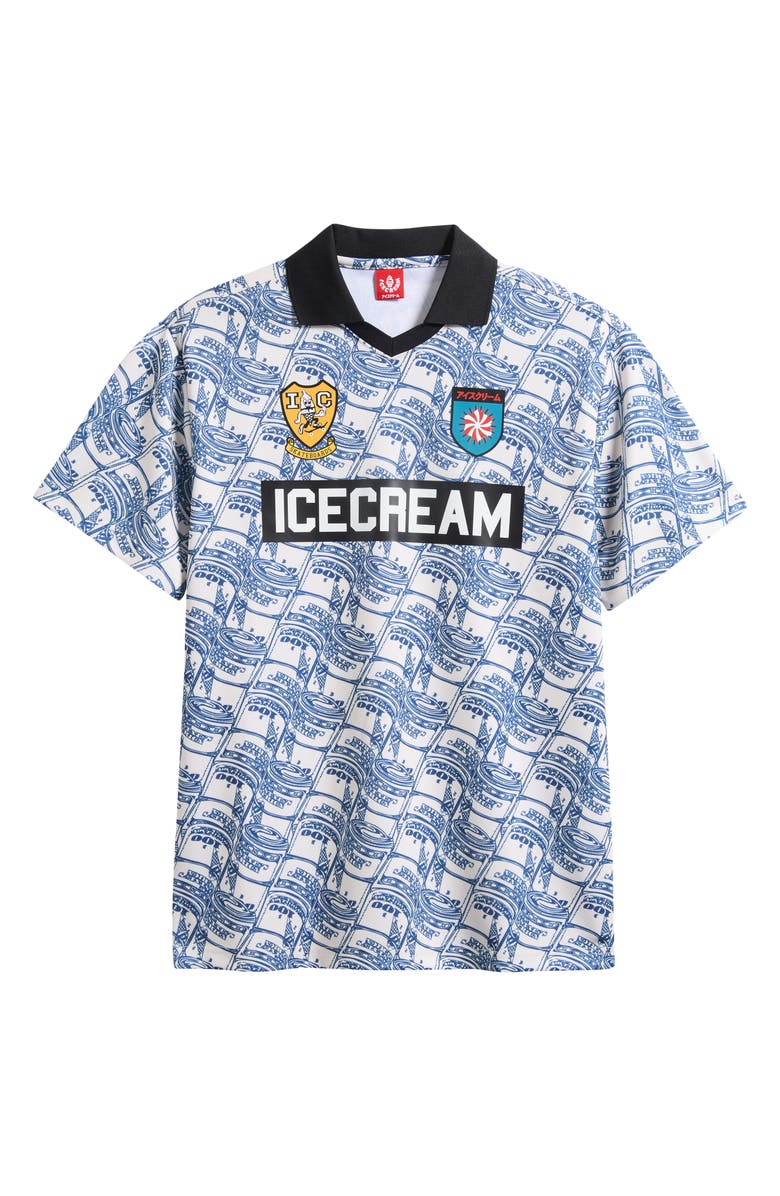 ICECREAM Stacks Soccer Jersey, Alternate, color, Antique White