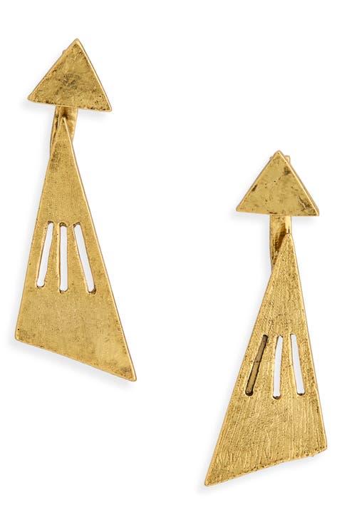 Brushed Front/Back Drop Earrings