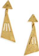 Karine Sultan Brushed Front/Back Drop Earrings