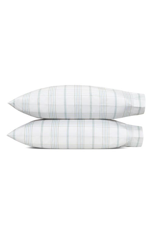 Matouk August Plaid Set Of 2 Pillowcases In Gray