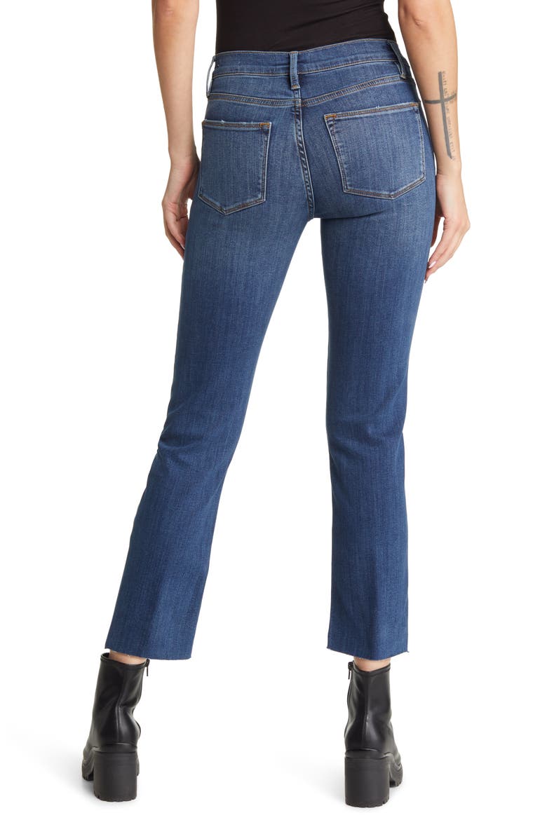 Le High Raw Hem Ankle Straight Leg Jeans, Alternate, color, DUBLIN