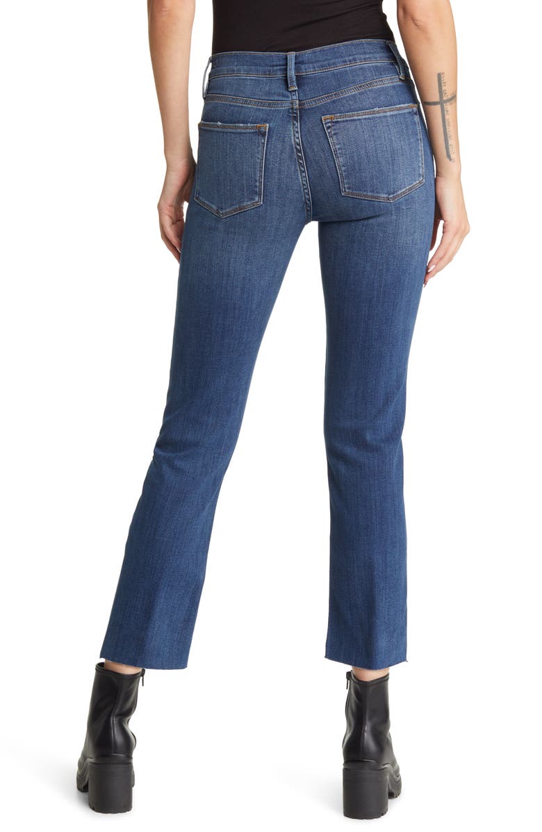 FRAME Le High Raw Hem Ankle Straight Leg Jeans, Alternate, color, 