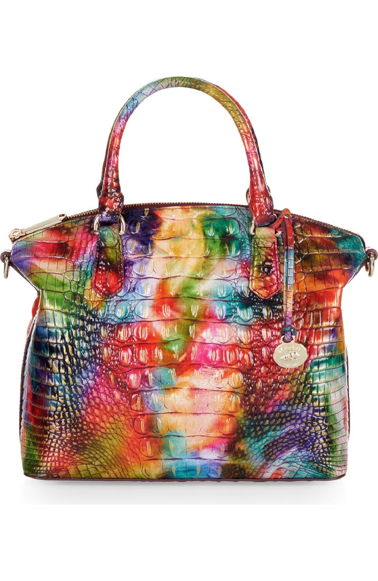 Brahmin Duxbury Croc Embossed Leather Satchel, Main, color,